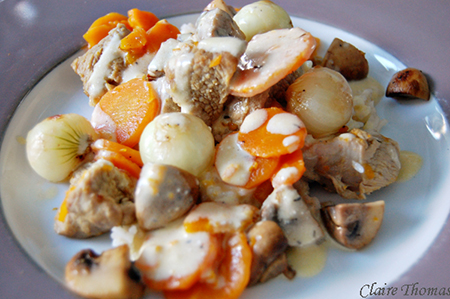 Veal stew blanquette