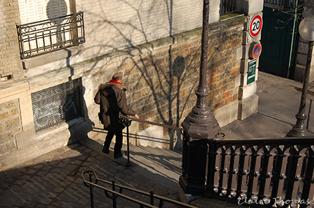 Montmartre cemetery stairs