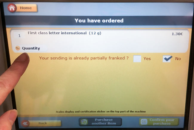 Quantity and Confirm